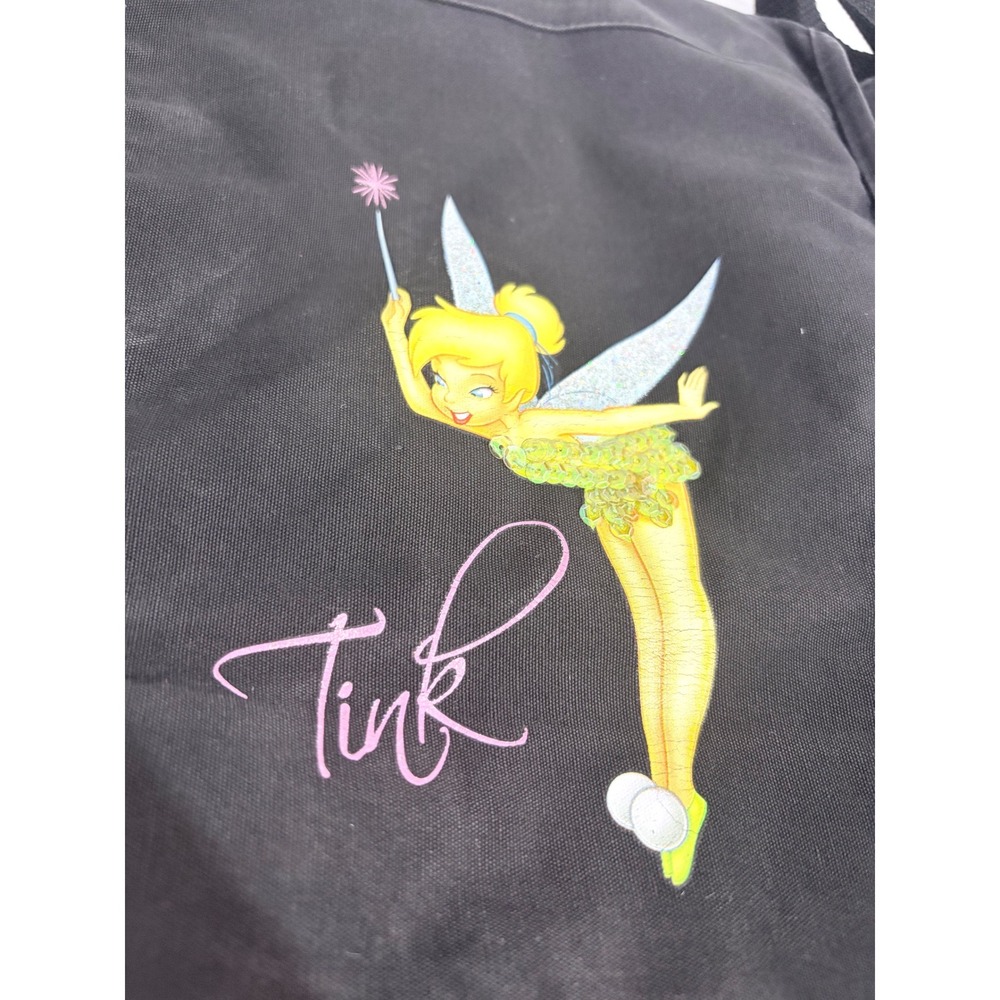 Disney Messenger Bag Tinker Bell Black Graphic Tink DC53253 One Size - Picture 2 of 9